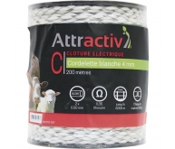 Cordelette blanche 4 mm